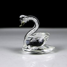 Estatuetas de cisne de cristal romântico, pequeno animal, presente, decoração de casa, 2024 - compre barato