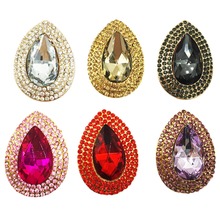 Mixed Color Rhinestone Teardrop Water Dorp Brooches Women's Alloy Branch Brooch Pins Suits Dress Banquet Brooch BRO22 2024 - buy cheap