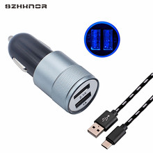 Adaptador de encendedor de cigarros para Samsung Galaxy S10, S10e, S10 +, Note 9, 8, A3, A5, A7, 2017, cable USB tipo C Dual, salida de cargador de coche 3.1A 2024 - compra barato