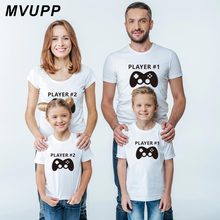 Player family matching clothes for daddy mommy and me outfits mother daughter father son t shirt look clothing summer mom baby 2024 - buy cheap
