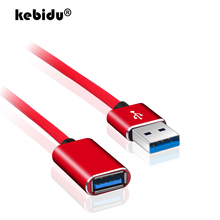 kebidu USB Extension Cable USB 2.0 Cable for PS4 Xbox One SSD Smart TV USB 2.0 to Extender Data Cord Mini USB Extension Cable 2024 - buy cheap