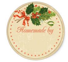 1.5inch Homemade by with Holly Classic Round Sticker 2024 - buy cheap
