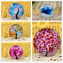 Hot Sale 5pcs/Lot 25mm Handmade Photo Glass Cabochons (Leaves and tree series) 2024 - buy cheap