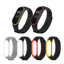 Wrist Strap for Xiaomi Mi Band 4 Sport Silicone Wristband for Xiaomi Mi Band 4 Accessories Double Color Watchband for Mi Band 4 2024 - buy cheap