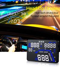 Q7 Head Up Display 5.5" Universal Auto Car HUD Speedometers Overspeed Warning Dashboard Windshield Projector 2024 - buy cheap