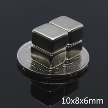 5Pcs 10 x 8 x 6 mm Super Strong Powerful Block Magnet Rare Earth Neodymium Magnets N35 10*8*6 NdFeB Magnetic Material permanent 2024 - buy cheap