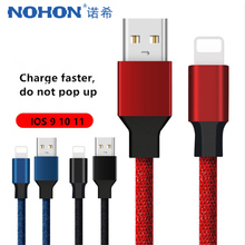NOHON Nylon Lighting Charge Data Cable For Apple iPhone 7 X 6 8 5S 5 Plus 10 XS MAX XR For iPad Mini Air 2 Phone Charger Cord 1M 2024 - buy cheap