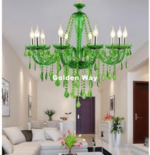 Free Shipping Blue/ Green/Purple Crystal Chandelier lustres de cristal Decora Modern Purple Crystal AC Chandelier Home Lighting 2024 - buy cheap