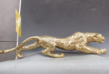 song voge gem S0524 9 Chinese Folk Bronze Copper Lucky Money Leopard Cheetah Art Statue Figures 2024 - buy cheap