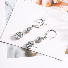 Sole Memory Cute Zircon Water Drop Summer Cool Shiny 925 Sterling Silver Fashion Female Dangle Earrings SEA562 2024 - compre barato