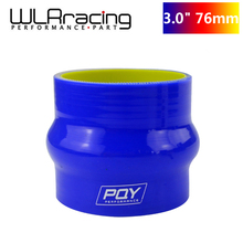 WLR Racing - Blue & Yellow 3.0" 76mm Hump Straight Silicone Hose Intercooler Coupler Tube Pipe With PQY Logo WLR-HSH0030-QY 2024 - buy cheap