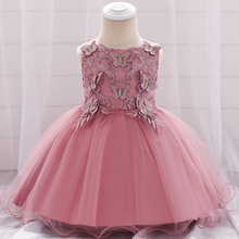Платье для маленьких девочек на первый день рождения, летнее свадебное платье, одежда для маленьких девочек, кружевные платья принцессы, 2019 2024 - купить недорого