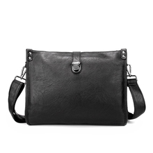 Luxury Brand Leather Men Bag Business Shoulder Bag For Man Messenger Bag Vintage Leather Simple Buckle Crossbody Bag Male bolsas 2024 - buy cheap