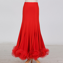 Женская юбка для бальных танцев, Женская юбка для современных танцев, юбка для тренировок по национальному стандарту, костюм для бальных танцев 2024 - купить недорого