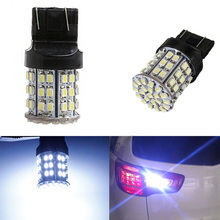 2pcs/set  T20 W21W 7443 7440 64SMD 1206 LED Tail Stop Brake Light Lamp Bulb White 2024 - buy cheap