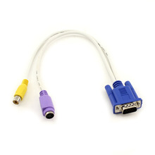 Портативный ПК ноутбук VGA SVGA в S-Video адаптеры RCA Plug композитный HD аудио AV TV Out конвертер адаптер видеокабель 2024 - купить недорого