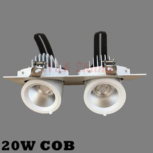 15w 20 30w regulável ajustável cob gimable rotação led tronco downlight ajustável recesso teto luz interior AC85-265V 2024 - compre barato