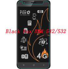 Película de vidro temperado para smartphone black fox, película protetora à prova de explosão bmm 542 9h de proteção para tela do telefone 532 2024 - compre barato