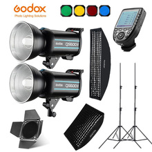 2х Godox QS600II 2,4G беспроводной Xpro-C/N/S/F/O передатчик студийный стробоскоп вспышка светильник набор софтбокс светильник ing комплект для фотосъемки 2024 - купить недорого