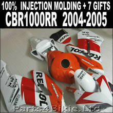 High quality parts for HONDA cbr1000rr 2004 2005 fairings red orange white black fairing CBR 1000 RR 04 05 7 gifts WBJ86 2024 - buy cheap