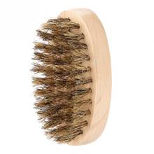 Мужская мягкая Расческа для бороды, расческа для усов, овальная бамбуковая ручка, инструмент для очистки волос на лице 2024 - купить недорого