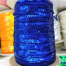 10Yard 3mm Golden Sequin Trim For Crafts Sequin Ribbon Flake String DIY Dark Blue Paillette 2024 - buy cheap