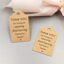 Thank You Kraft Paper Tags Handmade With Love For Wedding Birthday Party Decoration Gift Packaging Labels Hang Tags 200Pcs/Lot 2024 - buy cheap