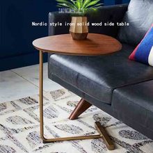 New KDR-777 Small Coffee Table Modern Simplicity Bedside Table Nordic Style Iron Solid Wood Side Table Mini Creative Tea Table 2024 - buy cheap