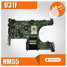 Frete grátis u31f hm55 mainboard rev 2.0 60-n19mb1000-d08 para For Asus u31 u31f computador portátil placa principal 100% trabalho 2024 - compre barato