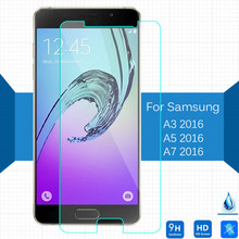 Tempered Glass Screen Protector for Samsung Galaxy A3 A5 A7 2016 A3100 A5100 A7100 2017 Protective Film Guard pelicula de vidro 2024 - buy cheap