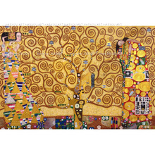 Aritist-imágenes artísticas de pared pintadas a mano, lienzo de Klimt, pintura de árbol dorado, arte de pared, decoración del hogar para sala de estar 2024 - compra barato