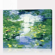 Pinturas de claude monet, pintura por números dos lótus, jardineira de água, impressão, com cores diy 2024 - compre barato