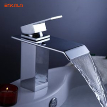BAKALA Basin Faucets Waterfall Faucet Single Handle Basin Hot and Cold Mixer Bathroom Tap Sink Chrome Finish LT-504 2024 - buy cheap