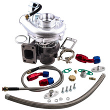 Para Hybrid T3 T4 T3T4 TO4E v-band Turbo 0,63 AR Kit de línea de alimentación de retorno de drenaje de aceite para 1,5-2,5 L A/R 0,50 0,63 motor equilibrado 2024 - compra barato