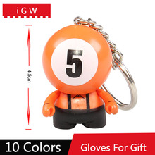 IGW-Accesorios de billar inglés, taco llavero con muñeco de billar, 10 colores, pequeño regalo para amigo de China, 4,5 cm de altura 2024 - compra barato