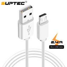 Кабель Micro USB Suptec 2,4 А, провод для быстрой зарядки и синхронизации данных, зарядный кабель для телефона, кабель для Andriod Samsung S7 S6 S5 Xiaomi, Шнур Micro USB 2024 - купить недорого