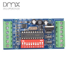 Controlador mini controlador dmx 3 canais, controlador mini led rgb dmx512 descodificador, cabeamento, para módulo de luz de faixa de led