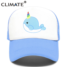 CLIMATE Unicorn Narwhal Trucker Cap Hat Narwhal Funny Cute Whale Caps Summer Cool Hip Hop Mesh Caps Hat for Men Women Youth Girl 2024 - buy cheap
