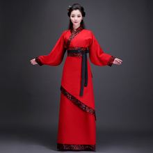 New design Chinese Folk Dance Red and Black  Hanfu  Classical Dance Costumes Chinese Ancient Costume Hanfu Clothing 2024 - buy cheap