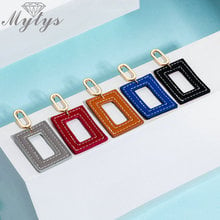 Mytys-pendientes de cuero de colores para mujer, aretes colgantes cuadrados, joyería CE569 CE570 CE571 CE572 CE573 2024 - compra barato