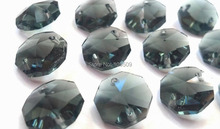 800pcs 14mm AAA 2 holes smoky gray octagon beads crystal glass beads chandelier chain part Free Shipping 2024 - buy cheap
