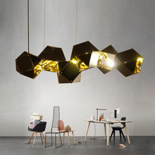 NEW Nordic Modern Pendant Lights Metal Faceted Pendant Lamp Villa Hotel Gallery Bar Home Living room restaurant E14 hanging lamp 2024 - buy cheap