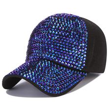 Boné feminino estampado, chapéu casual com lantejoulas pérola estilo hip hop 2024 - compre barato