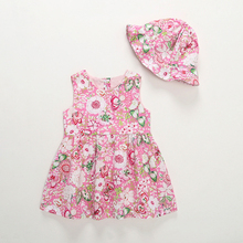 Bonito conjunto de 2 uds de ropa de verano para niñas pequeñas, vestido Floral sin mangas, vestido de princesa 2024 - compra barato