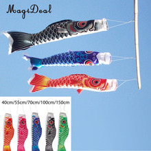 MagiDeal 40 см/55 см/70 см/100 см/150 см японские ветрозащитные флаг с изображением карпа Koi Nobori Sailfish Fish Wind стример Вечерние 2024 - купить недорого