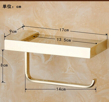 Soporte de papel higiénico a la moda, soporte para rollo, soporte para pañuelos, acabado dorado de latón macizo, productos de accesorios para Baño 2024 - compra barato