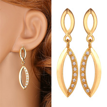 Kpop Drop Earring Fashion Jewelry Eye Asymmetry Mask yellow Gold/Silver Color AAA+ Cubic Zirconia Gift Earrings For Women E208 2024 - buy cheap