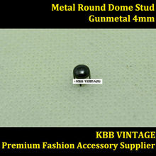 Punk DIY Metal Redondo Dome Stud 4mm de Gunmetal com 4 Pontas Garras para Couro Craft/Bag/sapatos/Vestuário/Cap/Jacket 2024 - compre barato