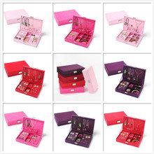 Caixa de jóias de madeira sólida, princesa coreana bloqueio de flanela caixas de armazenamento manual fg295 2024 - compre barato