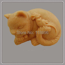 Free shipping cat/mouse silicon soap mold  Cake decoration mold manual soap mold The candle mould 2024 - buy cheap